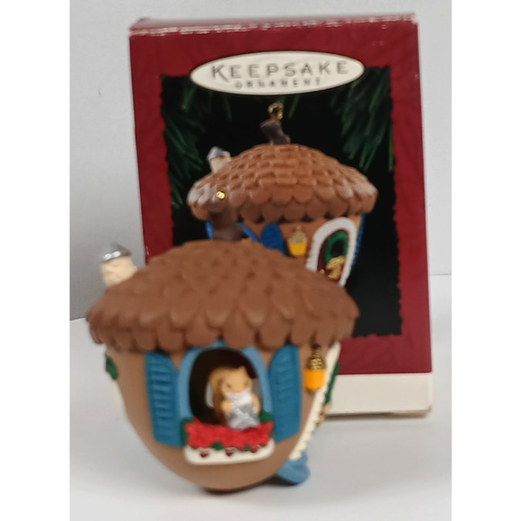 Vintage 1994 Hallmark Keepsake Acorn New House Christmas Ornament - Picture 2 of 4